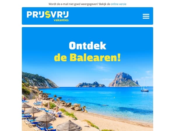 Mailaanbiedingen, ontdek de Balearen!