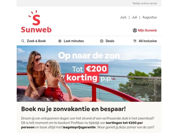 Bespaar tot €200 per persoon!