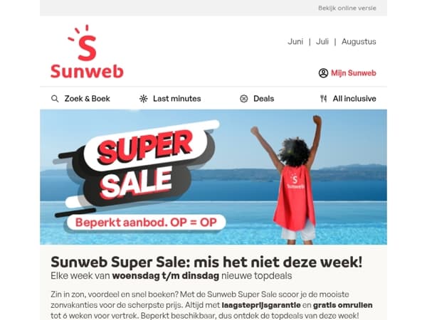 Sunweb Super Sale: Boek snel! 📢