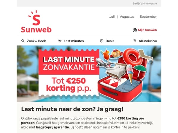 Nu tot €250 korting per persoon!