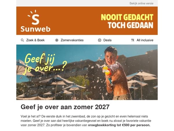 Geef jij je over aan zomer 2027? ☀️