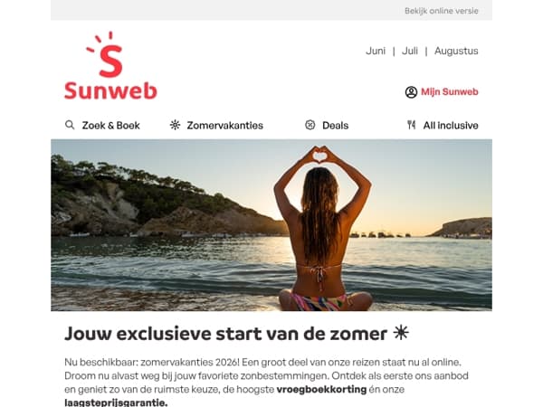☀️ Zomer 2026 staat live – boek als eerste!