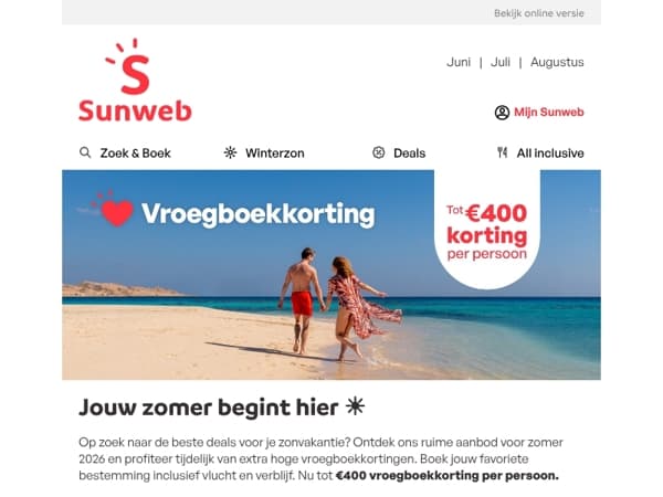 Ontdek jouw vroegboekkorting