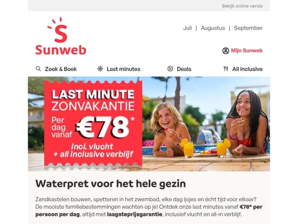 Waterpret al vanaf €78* per dag