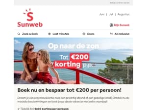Tijdelijk tot €200 korting p.p.!
