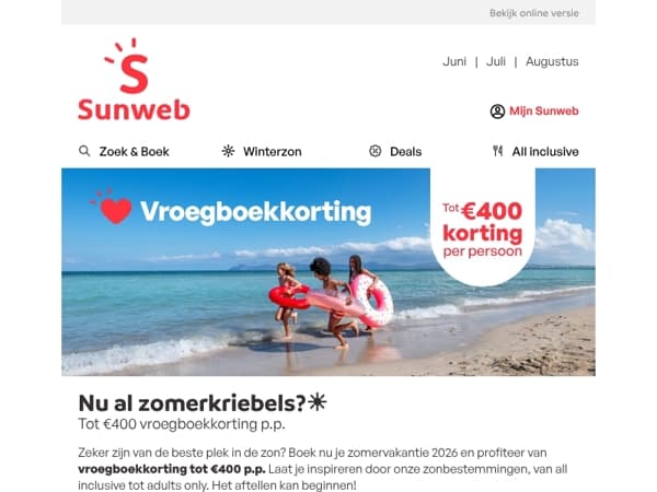 Boek nu jouw zomer 2026