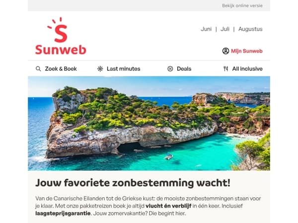 Je strandbed staat al klaar in...