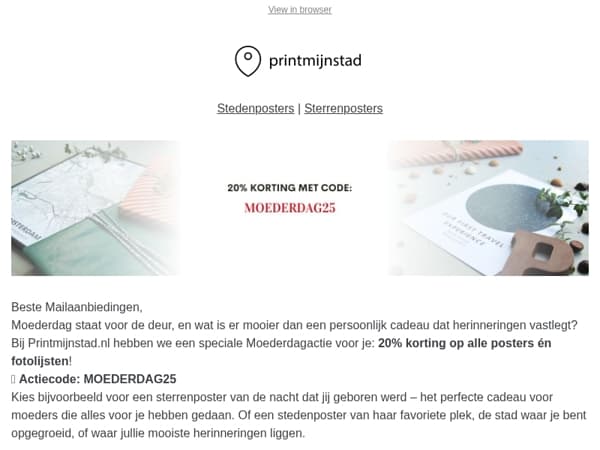 Mailaanbiedingen, Verras je moeder met een persoonlijke poster 💖