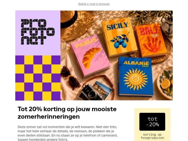 Tot 20% korting op jouw mooiste zomerherinneringen☀️
