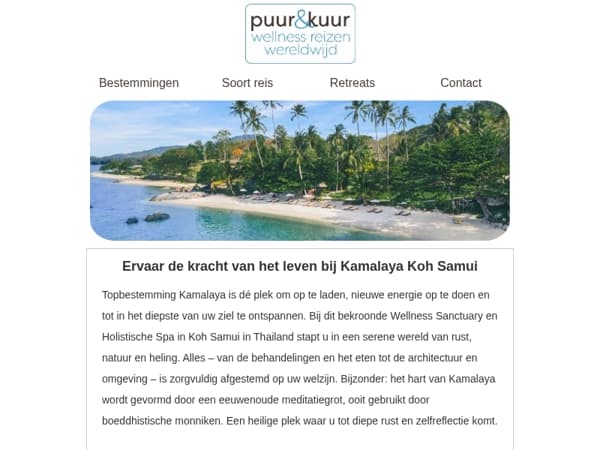 Ervaar de kracht van het leven bij Kamalaya Koh Samui