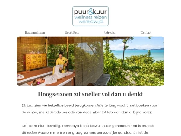 Kamalaya dit najaar: tijdelijk extra voordeel bij boeken