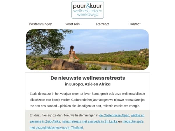 Nieuw in 2025: Wellnessretreats in Europa, Azië en Afrika