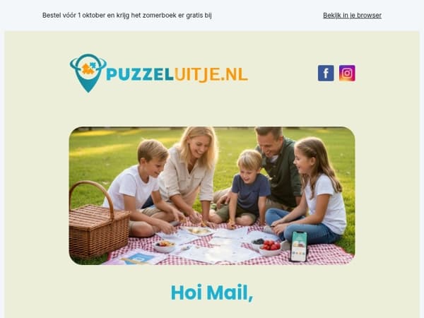 28 Graden eind september? Dan gaan we picknicken (met korting)!