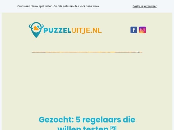 Gezocht: 5 regelaars (en 3 routes voor de herfstvakantie 🍁)