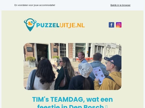 Van TIM's Teamdag succes 🏆 naar jouw 's Hertogenbosch avontuur met 💶 korting!