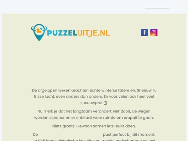 Na de winterpret ⛄: tijd voor een nieuw uitje!