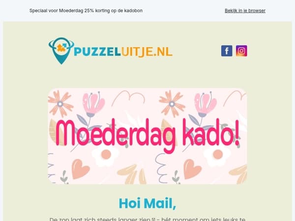 🌸 Verras mama met 25% korting 🎁 + Puzzelplezier voor elk teamuitje! 🧩