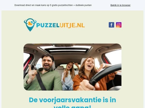 2e vakantieweek: nog kans op 5 gratis tochten 🏆