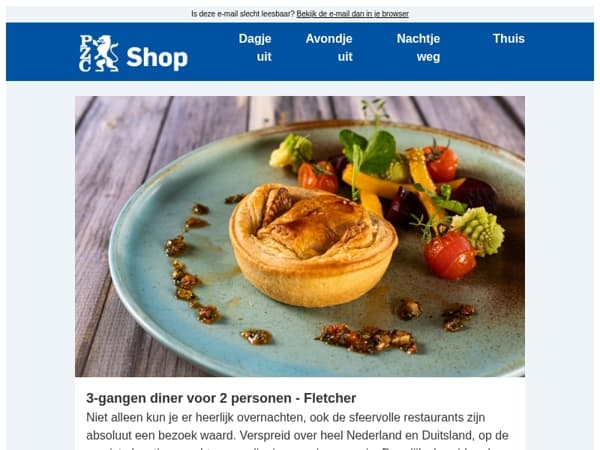 Geniet van de lekkerste gerechten tijdens een 3-gangen diner
