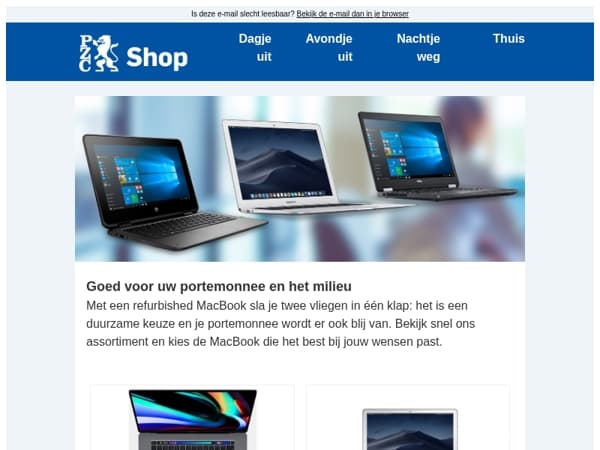 Scoor een refurbished MacBook Air of Pro