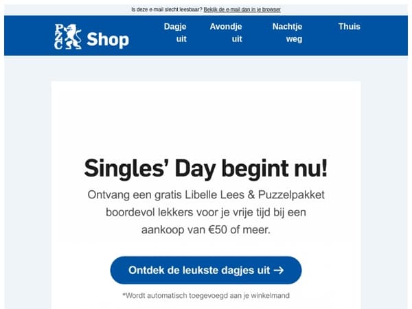 Alleen vandaag! Singles' Day