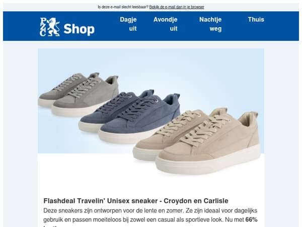 Loop in stijl en met comfort én met 66% voordeel