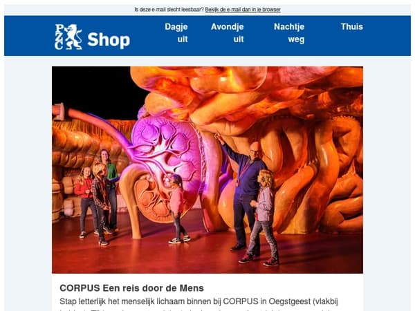 Stap het menselijk lichaam binnen