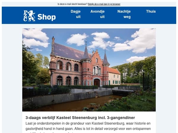 Laat je onderdompelen in de grandeur van Kasteel Steenenburg