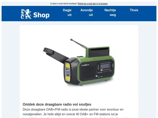 Unieke draagbare radio vol handige snufjes