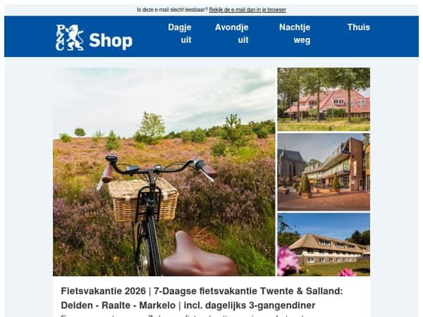 Geniet al fietsend van de Twentse landerijen