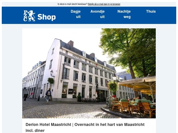 Overnacht in het hart van Maastricht inclusief diner