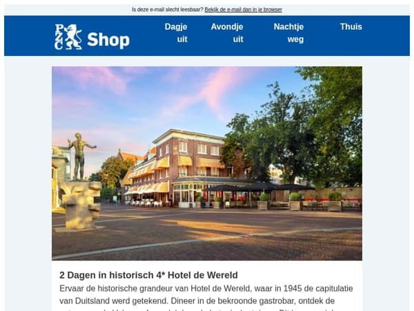 Ervaar de historische grandeur van Hotel de Wereld
