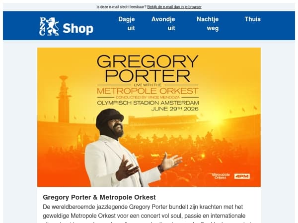 Geniet van een exclusief concert van Gregory Porter