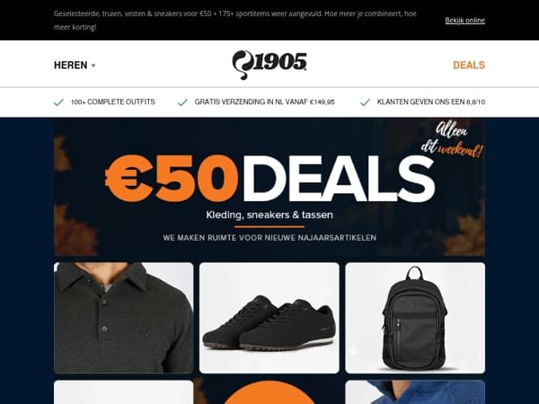 Alleen dit weekend €50 DEALS!