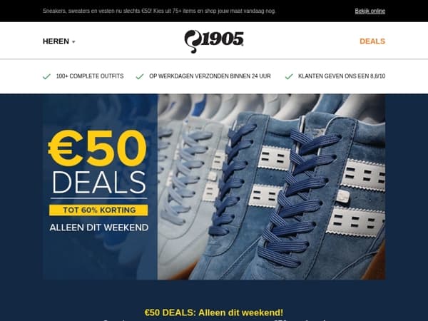 Alleen dit weekend €50 DEALS!