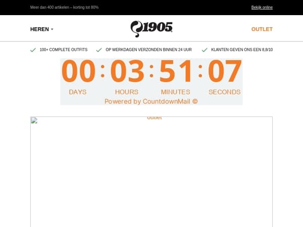 LAATSTE KANS op +10% kassakorting in onze OUTLET