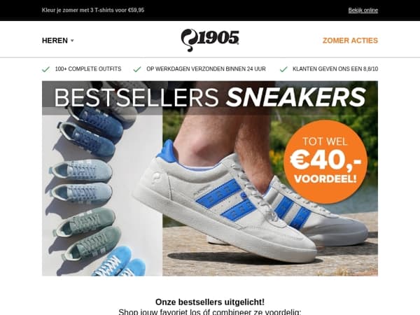 Bestsellers sneakers - tot wel €40,- voordeel!