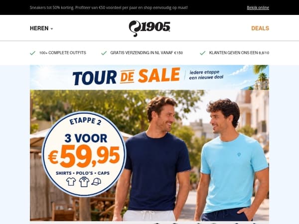 3 zomerse items voor €59,95: Etappe 2 is gestart 🚴