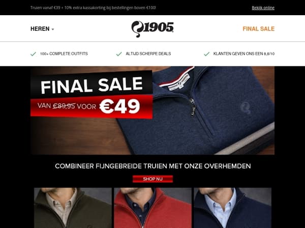 Warme laagjes in de Final Sale!