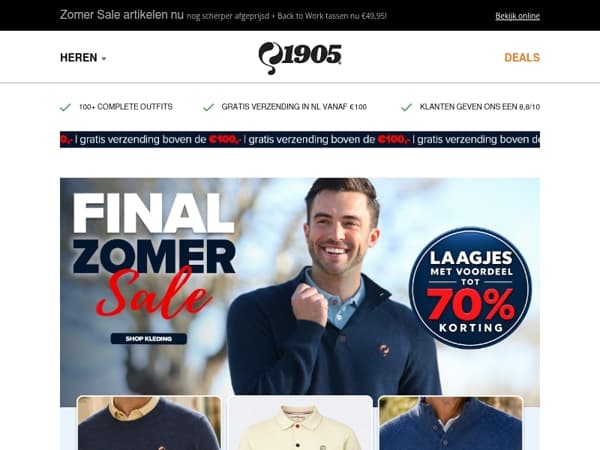 🔥 Final Sale: kleding tot 70% korting, OP=OP!