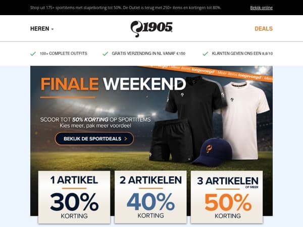 🏆 Finaleweekend: tot 50% korting op sportdeals!