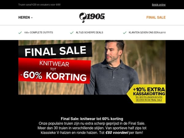 Knitwear tot 60% korting in de Final Sale!
