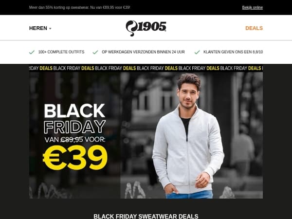 Black Friday Deals: Truien en vesten voor €39!
