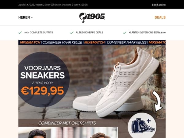 Voorjaar vraagt om laagjes. Mix & Match deals vanaf €79,95