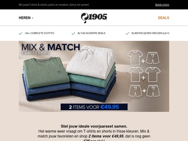 Zonnige dagen. Mix & Match deals vanaf €49,95