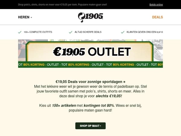 €19,05 Deals: stel jouw tennisoutfit samen ☀️