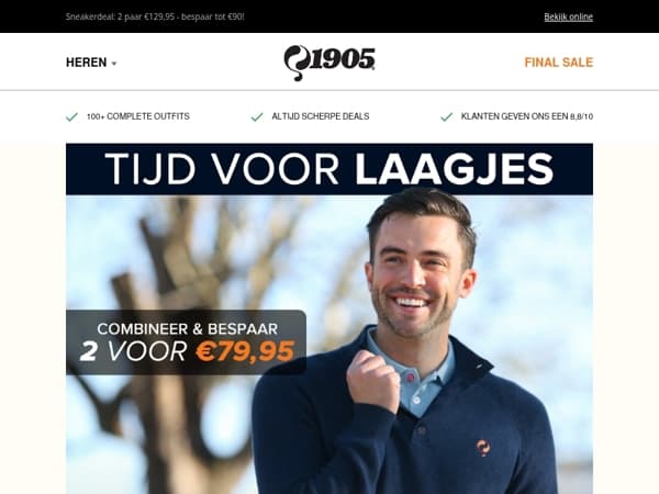 2 items €79,95 | Mix & Match polo’s & truien!