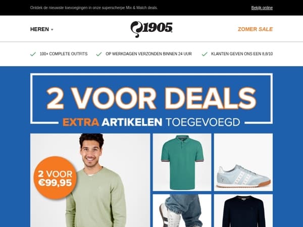 Jouw laatste kans op zomerse deals! OP=OP