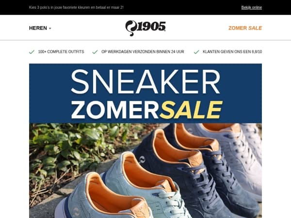 Shop nu 2 paar Kampen sneakers voor maar €129,95 en bespaar direct €90!