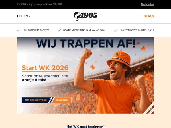 Wij trappen af met onze spectaculaire oranje deals!